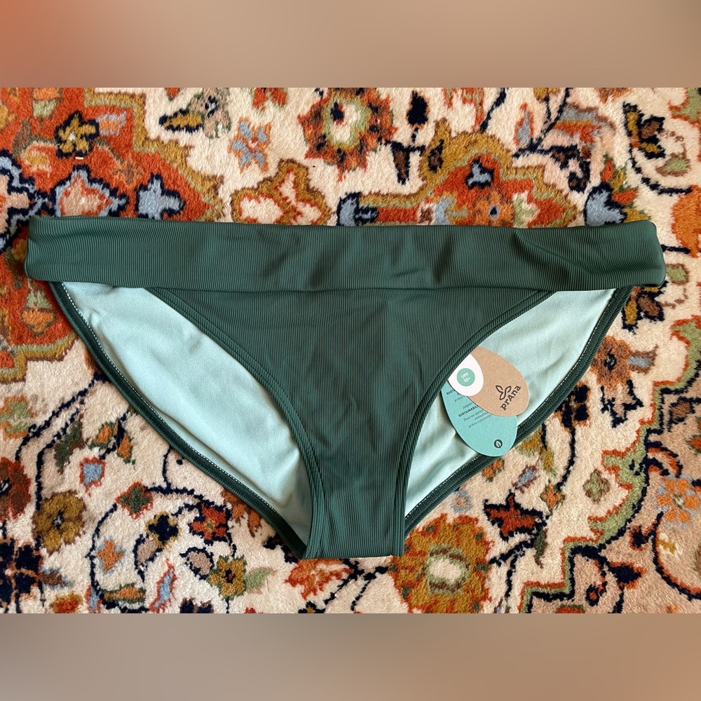 Prana Emerald Rib Xochil Bikini Bottom NWT Size XL